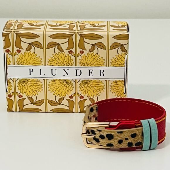 Plunder Jewelry - New Plunder “Brooke” Leopard Print Leather Bracelet